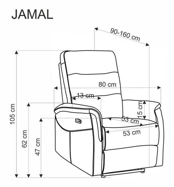 Fotel Jomalo (szürke) 