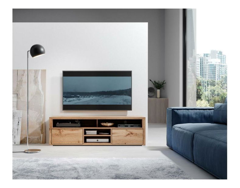 Masă TV Lokky (cu iluminat) (stejar wotan)