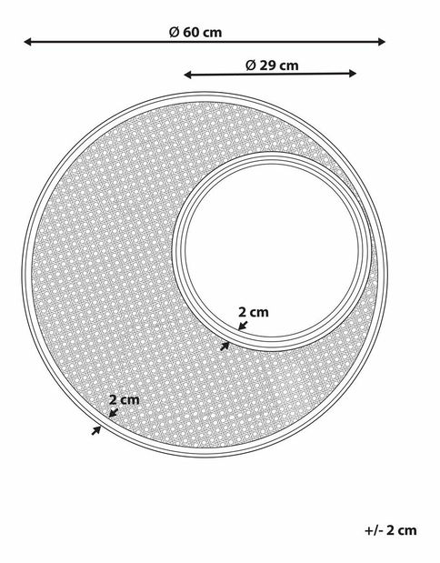 Oglindă de perete Palza (bej)