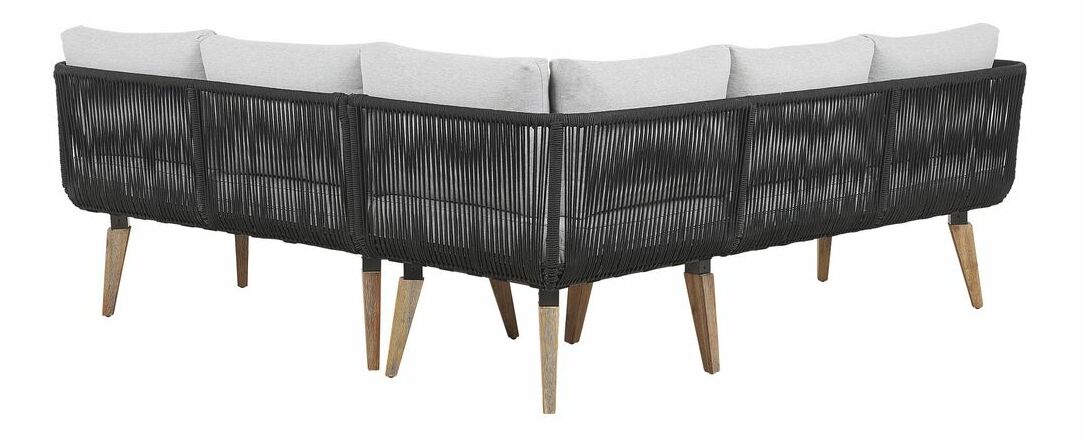 Zahradná sedacia súprava ALCO (drevo) (sivá) (pre 5 osôb)