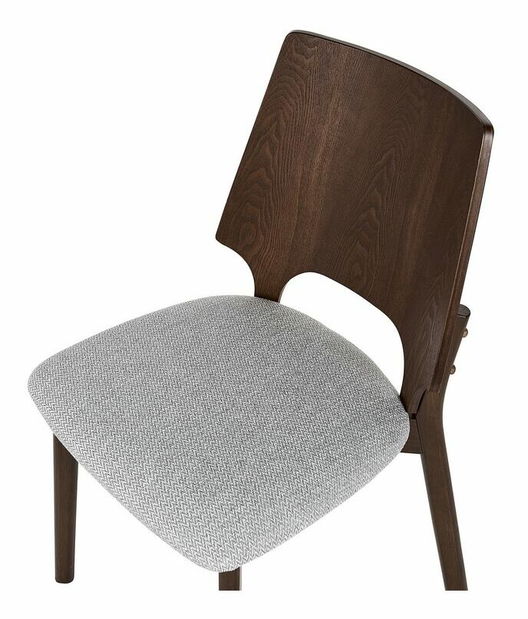 Set 2 ks jedálenských stoličiek Abie (tmavé drevo)