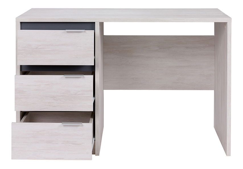 PC stolík Desayuno PC (dub biely + lesk grafit)
