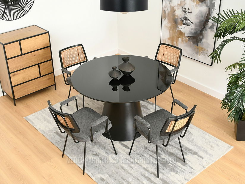 Stolička Cleo (grafit + čierna)