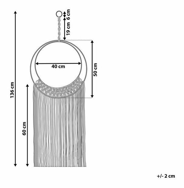 Fali dekoráció Avula (krém)
