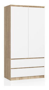 Ormar za garderobu Submarino (hrast sonoma + bijela)