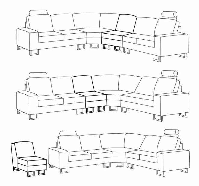 Colțar SILKEBORG (piele) (maro) (D)