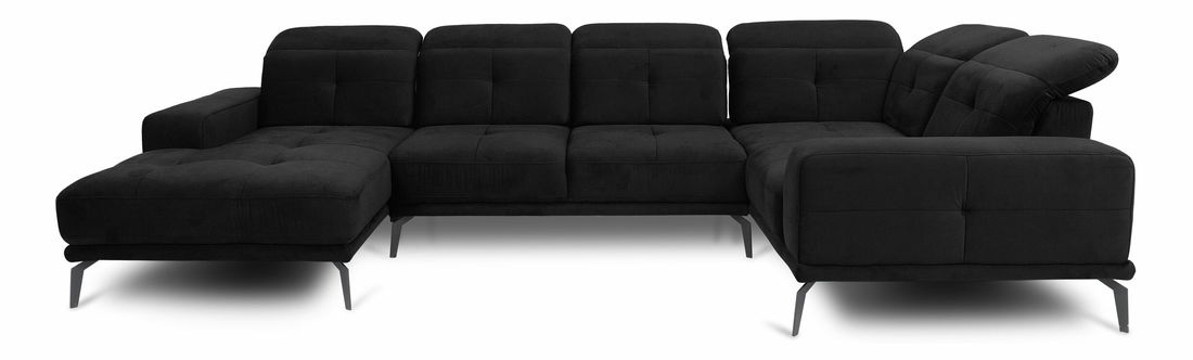 Colțar în formă de U Nicolette (Gri închis) (D)