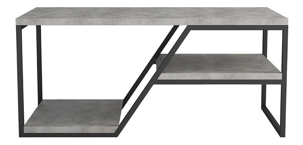 Konferenčný stolík Ebro (betón + čierna) *bazár