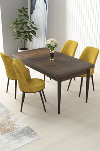 Set dining Nilla 1 (nuc baroc + muștar) (pentru 4 persoane)