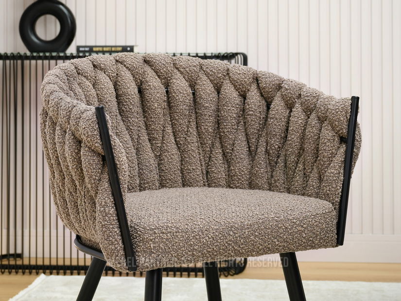 Stolička Roza (svetlohnedá + čierna)