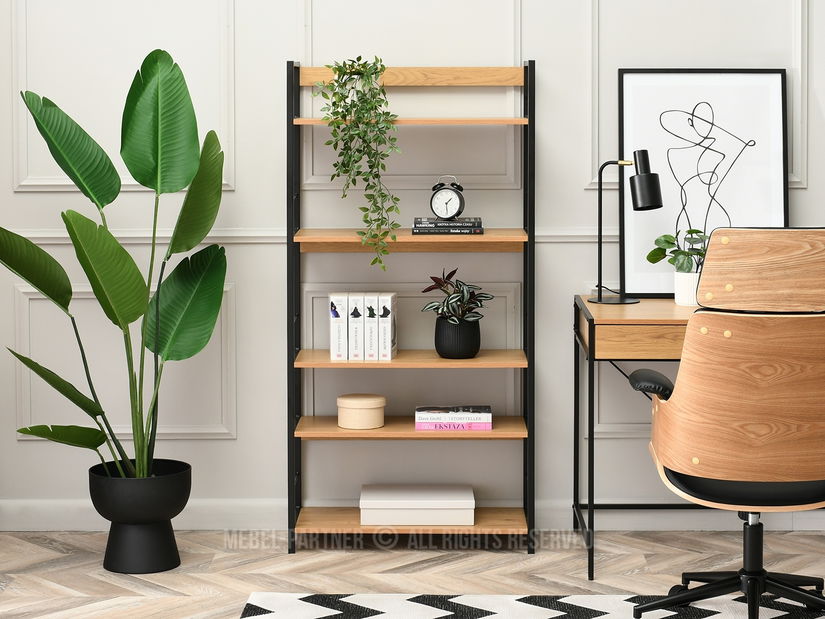 Regál Noel (tölgy + fekete)