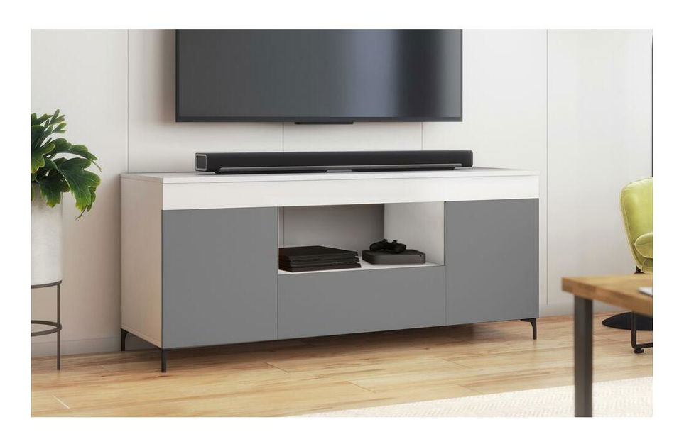 Tv szekrény/asztal Giuseppo (szürke + fehér)