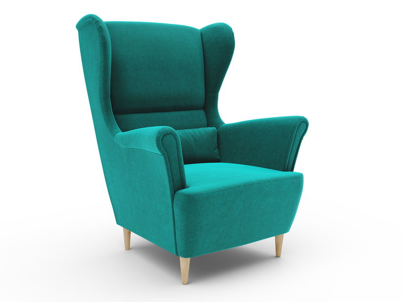 Kreslo ušiak Ushabi (tyrkysová)