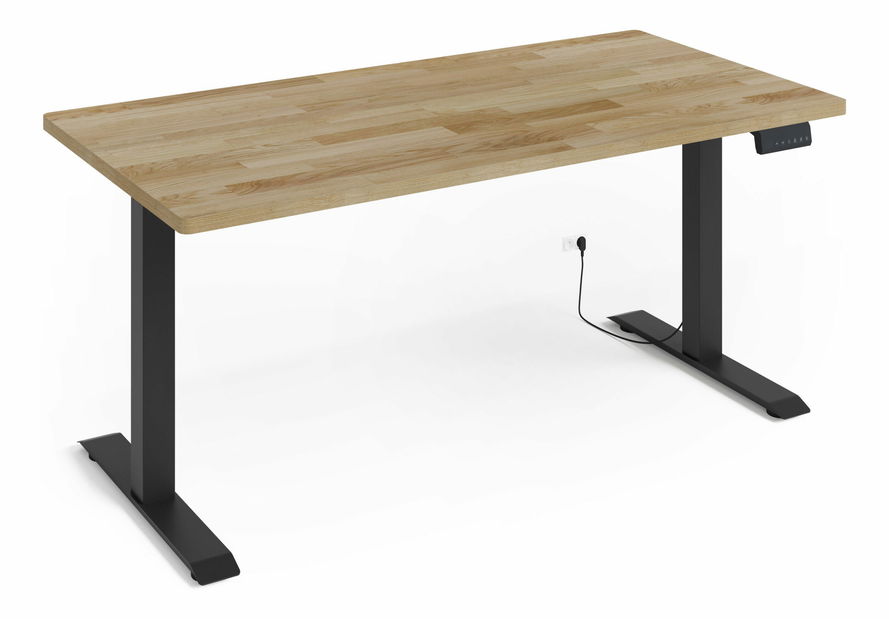 Masă PC electrică Natura 160 (Stejar + Negru)