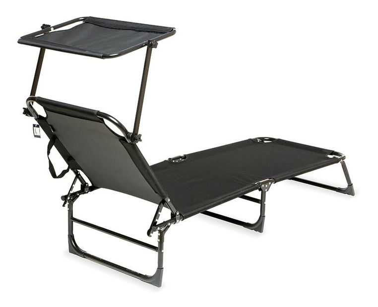Zahradné lehátko Eden (čierna)