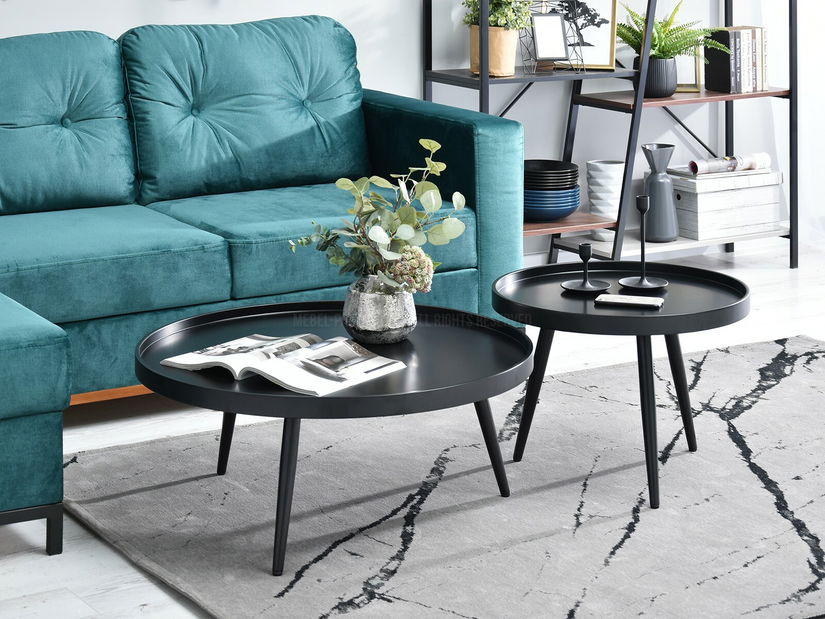 Dohányzóasztal Lantan Zest Xl (fekete + fekete)