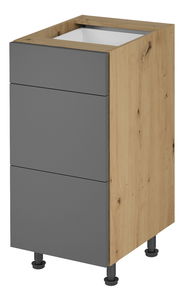 Spodná skrinka Langari D40S3 (dub artisan + sivý mat)