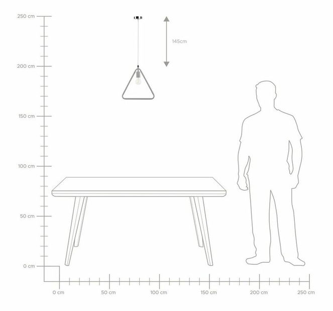 Závesná lampa Jurta (svetlosivá)