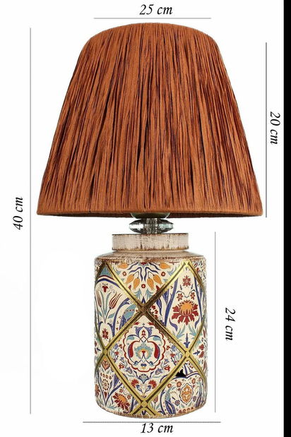 Stolová lampa Entapossa 4 (hnedá + viacfarebné)