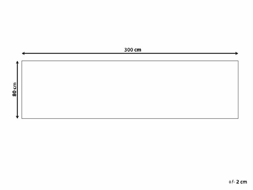 Covor 80 x 300 cm Saik (alb)
