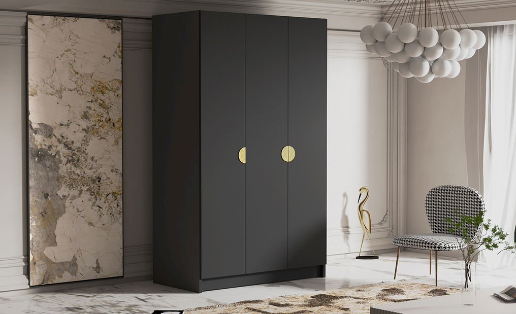 Ruhásszekrény Cama (fekete)