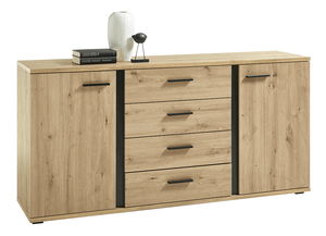 Komoda Kardun (hrast artisan + crna)