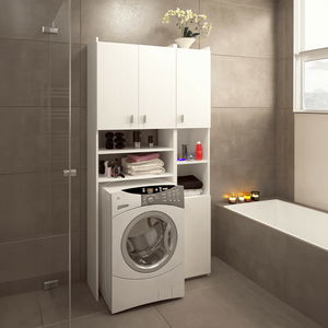 Ormarić iznad perilice rublja s policom Mirall (bijela)