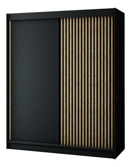 Ormar za garderobu 180 cm Ladonna (crna mat)