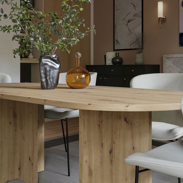 Rozkladací jedálenský stôl Lone (dub artisan)