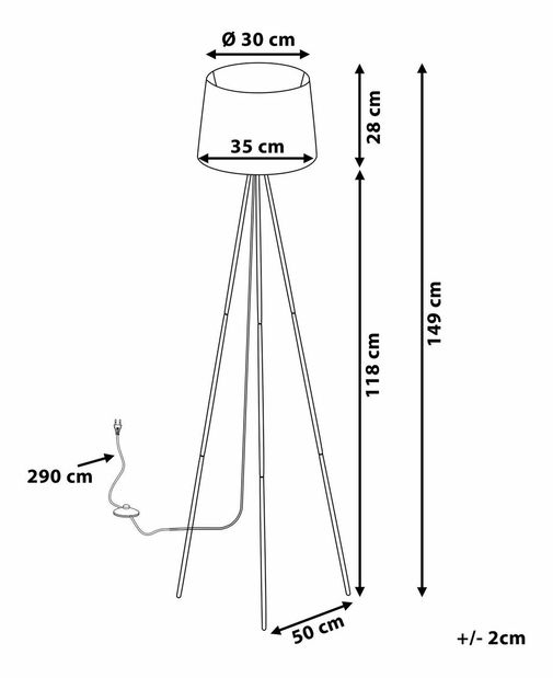 Stojanové svietidlo Sombre (čierna)