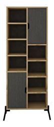 Set mobilier living Tretsilla (Stejar zafir + antracit + negru)