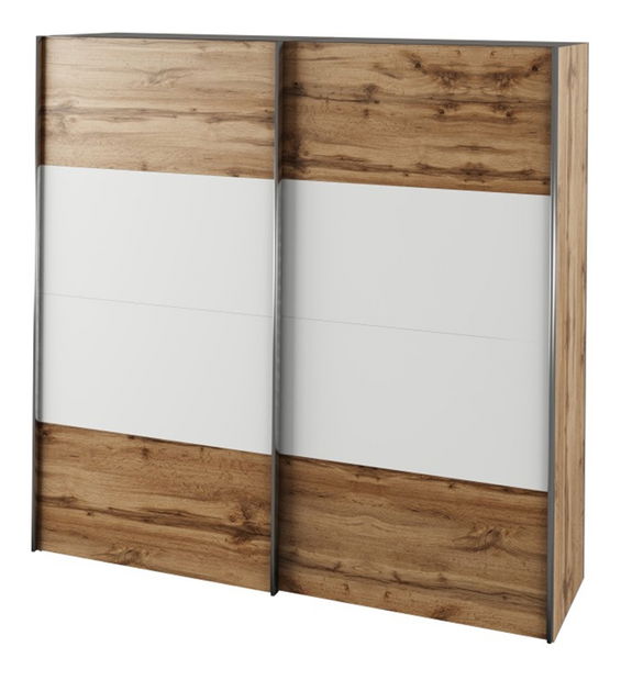 Set za spavaću sobu (krevet 160x200 cm) Gaila New (hrast wotan + bijela)