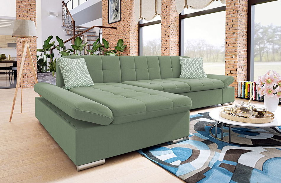 Colțar Laviva (verde + verde + gri) (D) *vânzare stoc