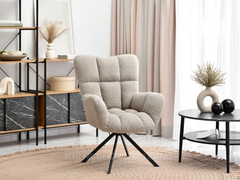 Fotel Kikino X (bézs + fekete)