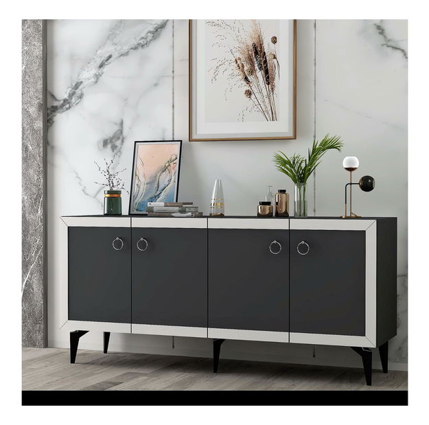 Skrinka Sotema 1 (antracit + biela) 