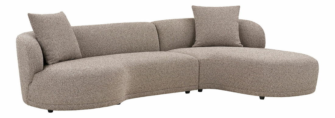 Rohová sedacia súprava (P) Kaveria (hnedá)