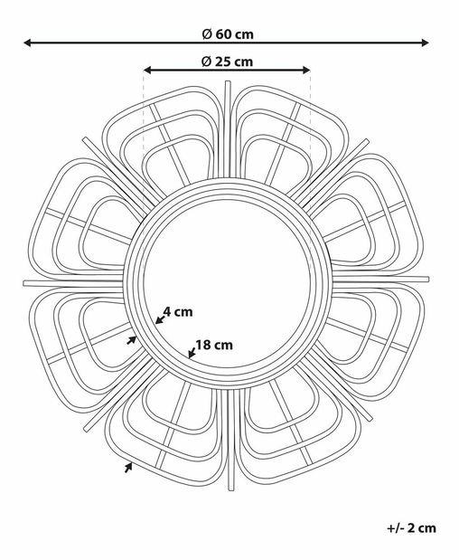 Oglindă de perete Pasza (bej)