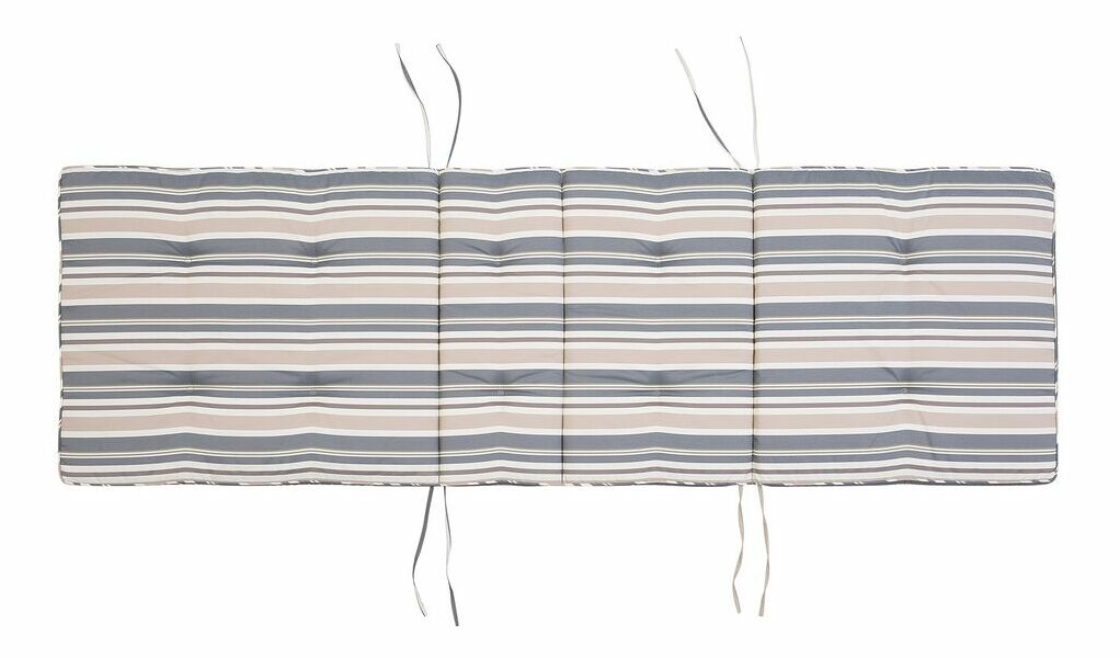 Záhradné lehátko Amati (tmavé drevo + modré pásiky)