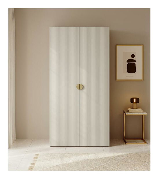 Dulap de haine Moonie XII (gri bej + alb)