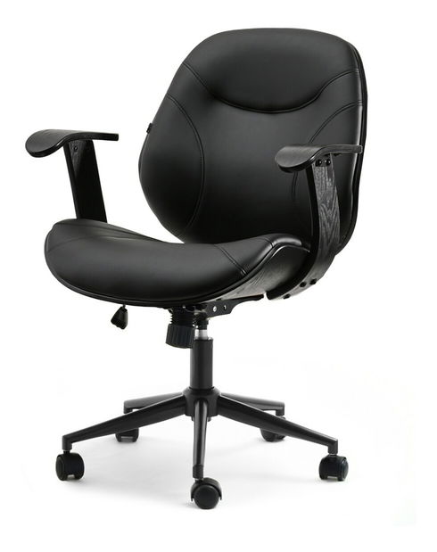 Fotoliu Raynold (lemn negru + negru)