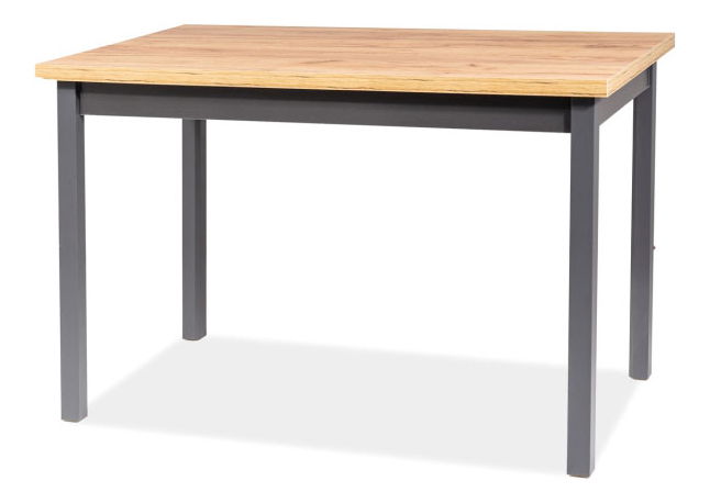 Masă de sufragerie 100 cm Alfred (craft auriu + gri) (pentru 4 persoane)