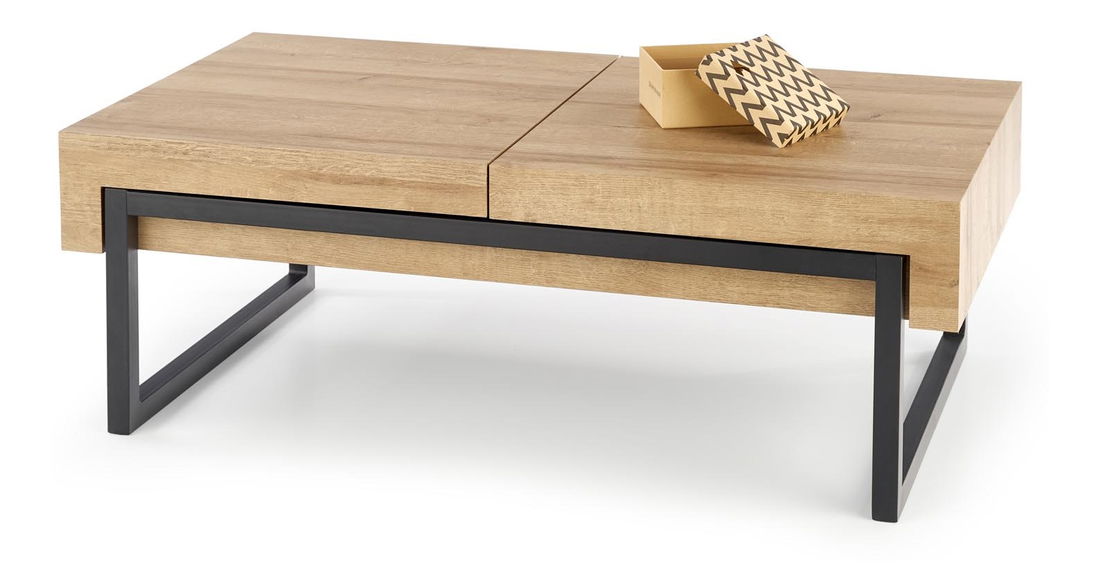 Stolić za kavu Clirra (hrast zlatni + crna) *outlet moguća oštećenja