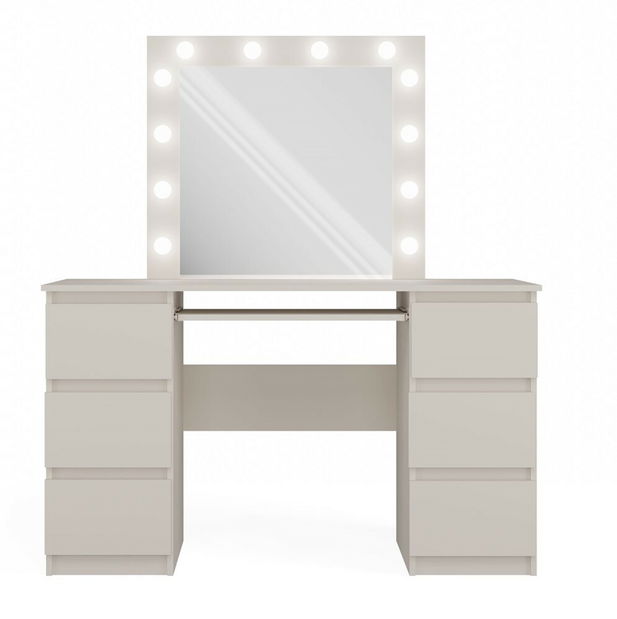 Măsuță de toaletă Micras 3 (cashmir) (cu oglindă) (cu iluminat LED)