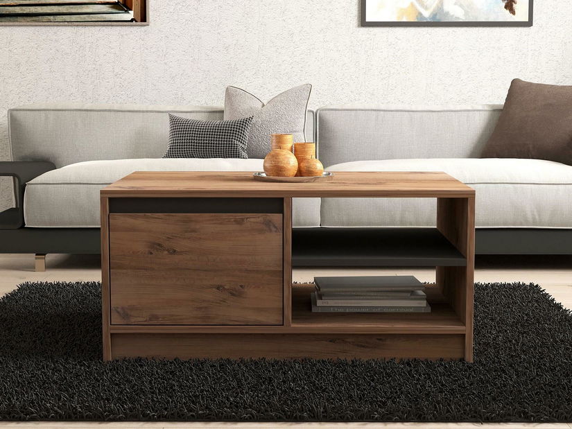 Konferenčný stolík Netibo (borovica atlantická + antracit) 