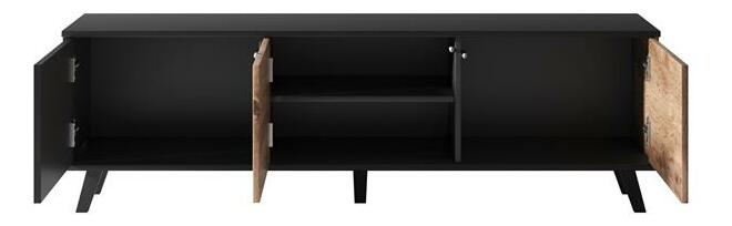 TV asztal Ranae RTV2 (wotan tölgy + fekete)