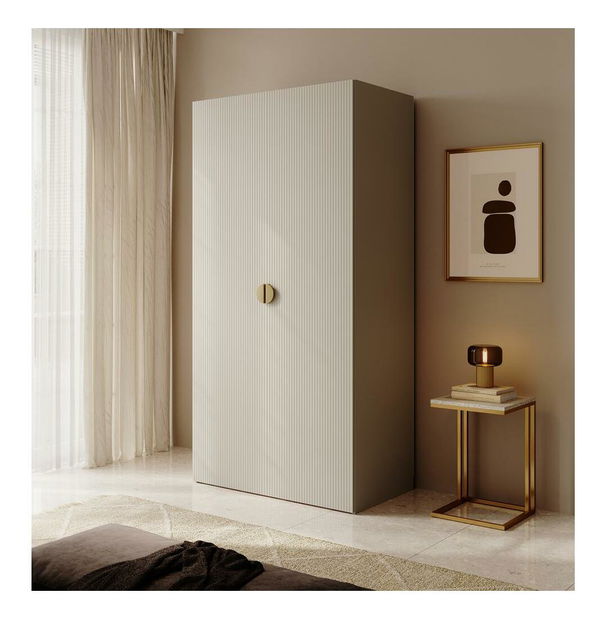 Dulap de haine Moonie XII (gri bej + alb)