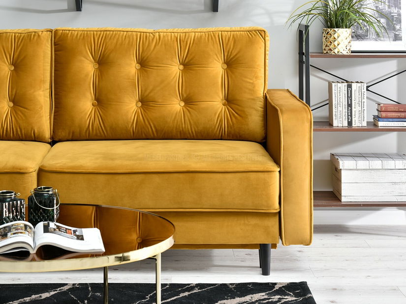 Kétszemélyes kanapé Legacion (fekete)