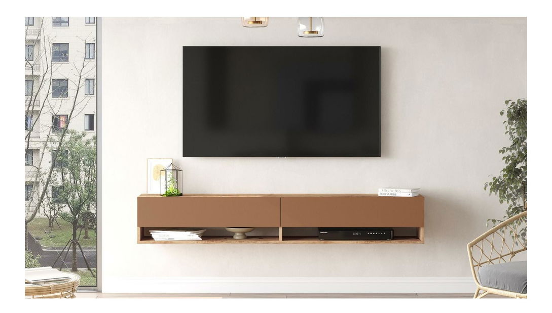 TV asztal/Szekrény France 9 (atlanti fenyő + tégla) 