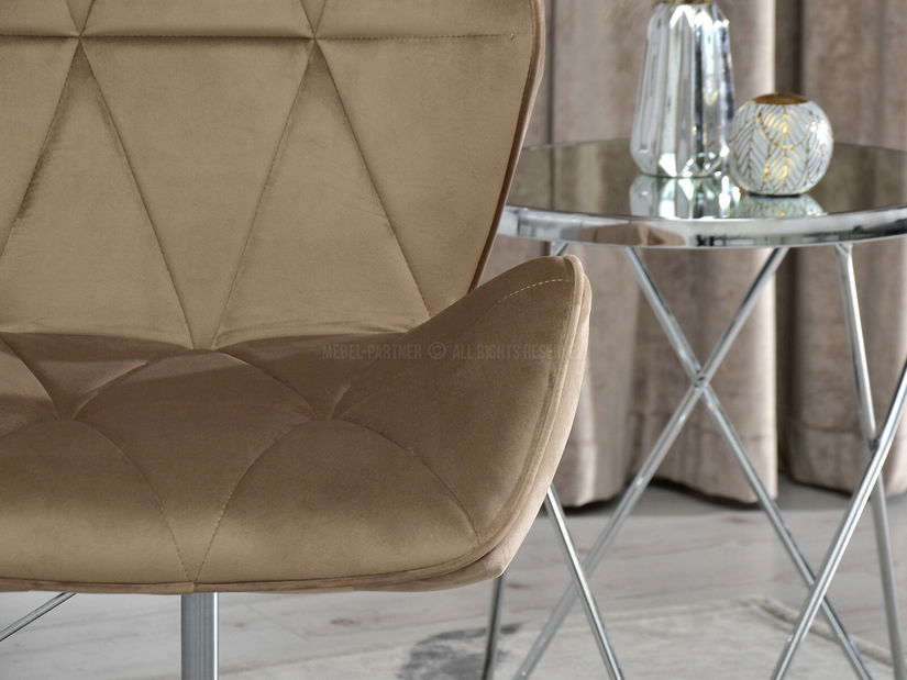 Fotel Velma S (bézs + króm)