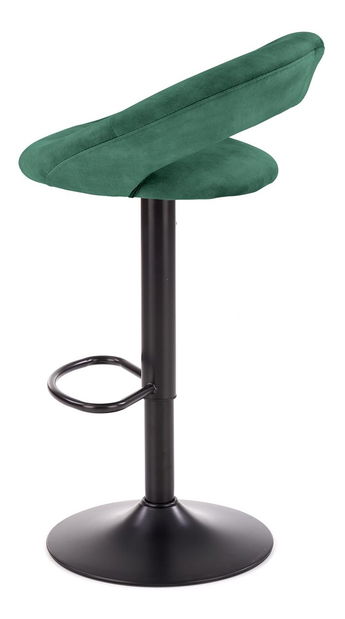 Scaun tip bar Herlinda (verde închis + negru)